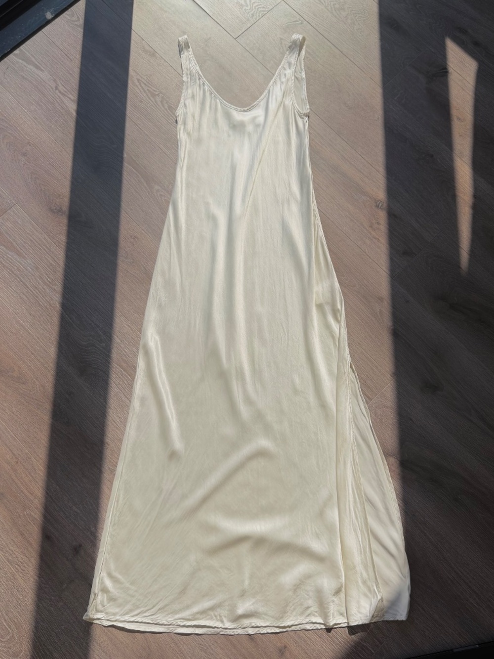 ENZA COSTA Satin Tank Dress in Cloud 1 S - Picture 5 of 15